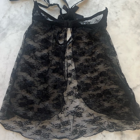 Seduction by fredericks of hollywood Open Bust Lace Camisole & G String Panty S - Picture 5 of 6